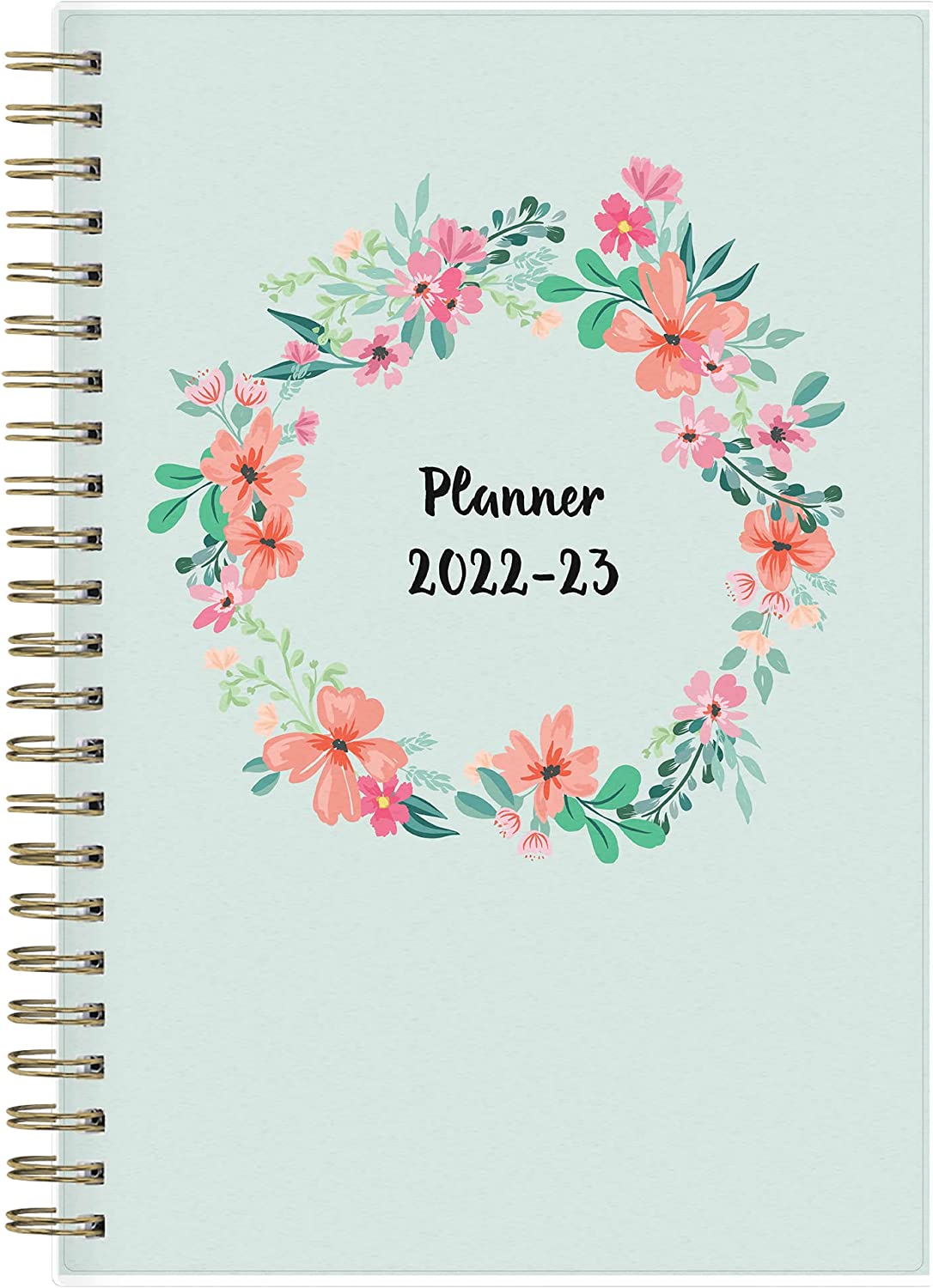 230816082826839_1 Blue Sky 2022-2023 Academic Year Weekly & Monthly Planner, 8.5" x 11", Frosted Flexible Cover, Wirebound, Laurel (131947-A23) - Image 1